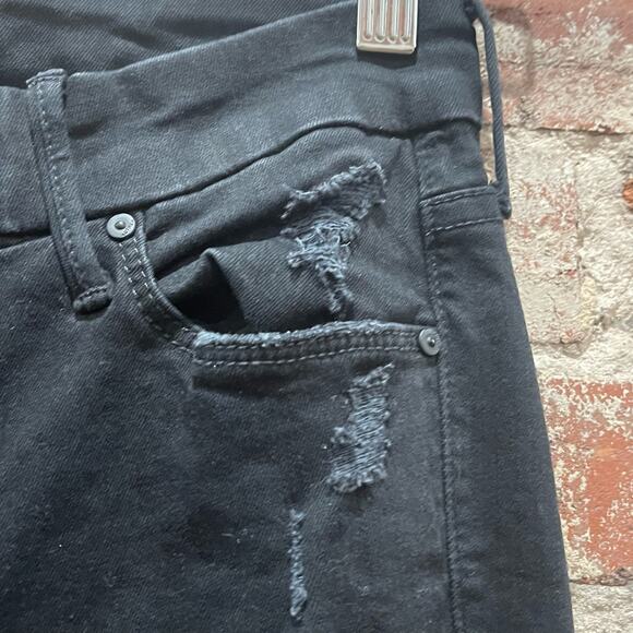 Mother The Looker Ankle Fray Jeans in Guilty As Sin Size 27 - Picture 7 of 12